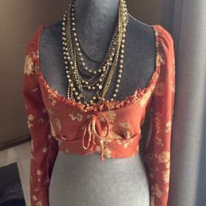 Floral Rust Women's Top